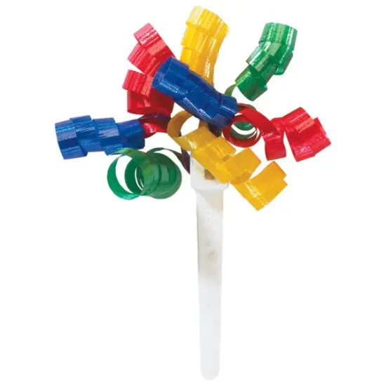 Small 4-Color Primary Ribbon DecoPics&reg; Cupcake Decoration, 12ct {2}