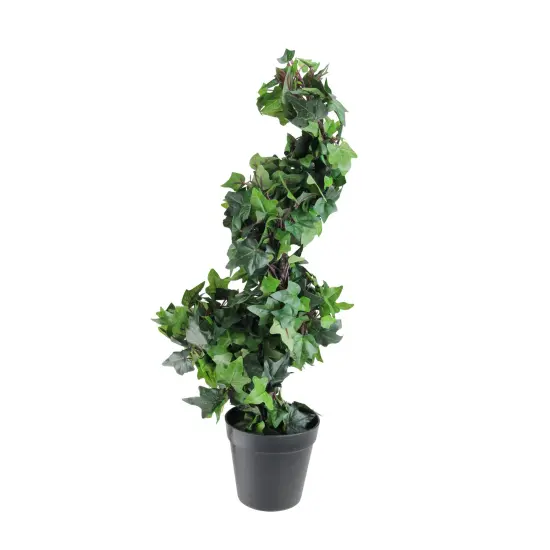 Northlight Potted Ivy Spiral Topiary Artificial Christmas Tree - 1.75' - Unlit Green {1}