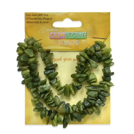 6 Packs of Suyi Jade Chips - 16" Strand {1}
