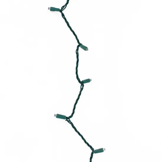 Perfect Holiday 70 LED Indoor/Outdoor Wide Angle 5MM LED Green Cable Christmas String Lights Warm white {5}