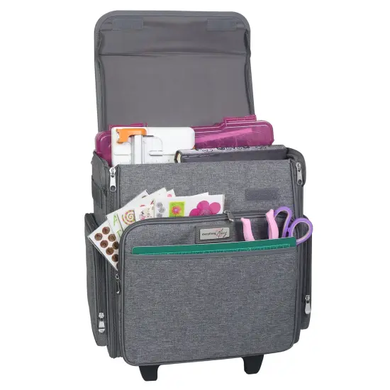 Collapsible Rolling Scrapbook & Featherweight Case, Heather {4}