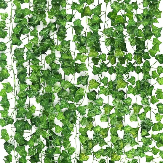 12 PCS Artificial Ivy Leaf Plants Fake Hanging Garland Plants. {1}