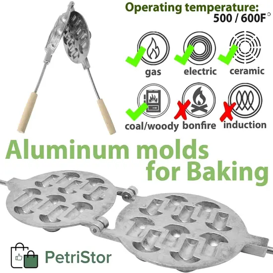 Mushroom-shaped Cookie Maker Iron Pan for Sweet Pastries {3}