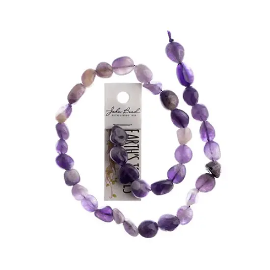 Earth's Jewel Semi-Precious 16" Amethyst Irregular Natural Bead Strand {1}