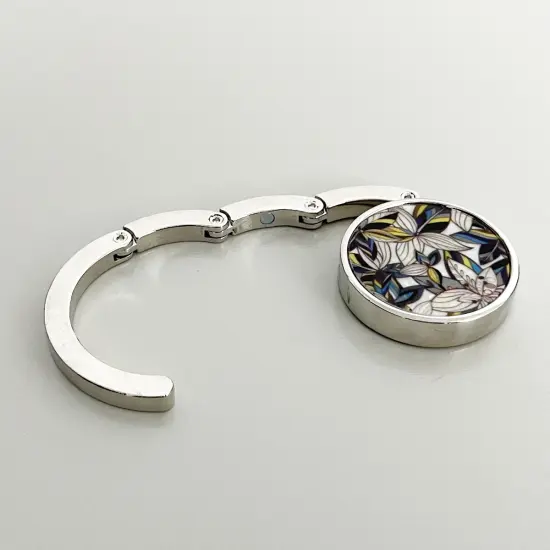 Wrapables Scenic Purse Hook Hanger, Foldable Handbag Table Hanger, Star Flower {5}