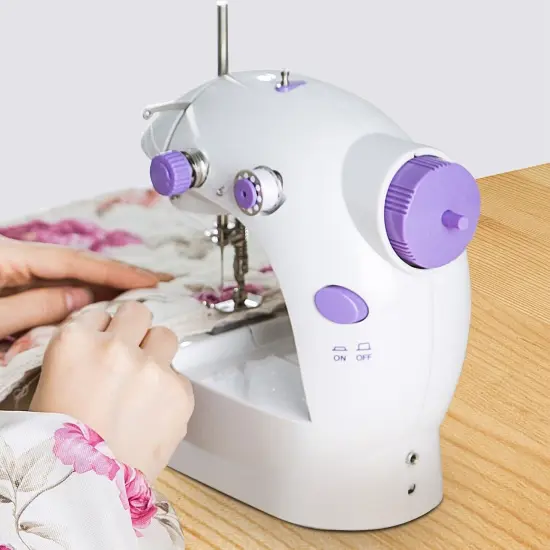 Portable Electric Sewing Machine with LED Light, and Foot Pedal for Home Crafting {3}