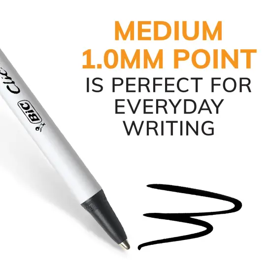 BIC Clic Stic Retractable Ball Pen, Versatile Medium Point (1.0mm), Black, 60 Count, Great for Offices and Schools {4}