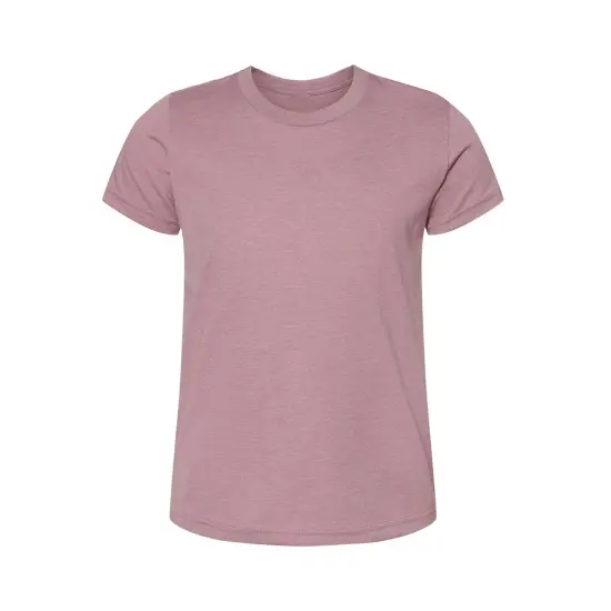 BELLA + CANVAS&reg; Youth CVC Jersey Crew Neck Tee - 3001YCVC Heather orchid {1}