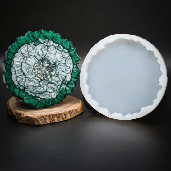 Handmade Geode Silicone Coaster Mold G2 {1}