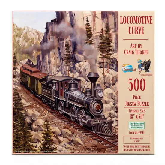 Sunsout Locomotive Curve 500 pc Jigsaw Puzzle 49619 {4}