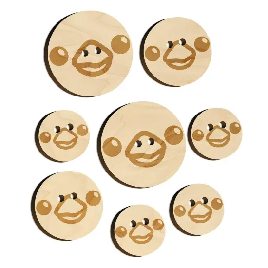 Cute Bird Face Wood Buttons for Sewing Knitting Crochet DIY Craft {7}