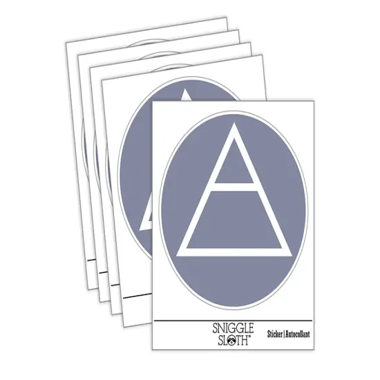 Triangle Witch Symbol Air Wicca Element Waterproof Vinyl Phone Tablet Laptop Water Bottle Sticker Set - 5 Pack {2}