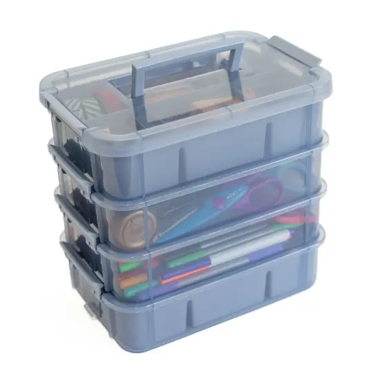 Everything Mary Blue Four Tray Plastic Organizer {4}