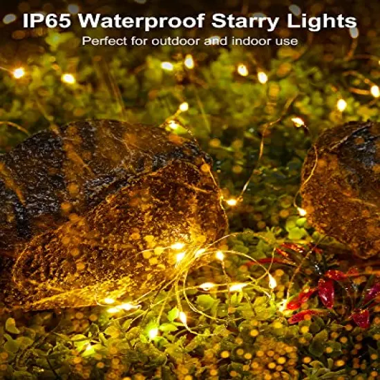 Brightown 12 Pack Led Fairy Lights Battery Operated String Lights Waterproof Silver Wire 7 Feet 20 Led Firefly Starry Moon Lights for DIY Wedding Party Bedroom Patio Christmas {6}