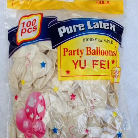 100pcs 10 inch Pearl Latex Colorful Thickening White {1}