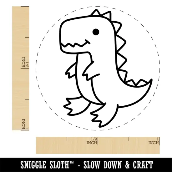 Sweet Kawaii Dinosaur Self-Inking Rubber Stamp Ink Stamper for Stamping Crafting Planners Sky Blue {1}