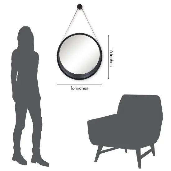 Americanflat Round Mirror - Hanging Mirror for Wall - Circle Mirror for Bathroom, Bedroom, Entryway, Living Room - Large Mirror for Wall Decor {9}