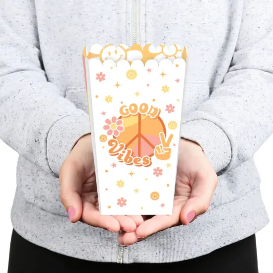 Big Dot of Happiness Stay Groovy - Boho Hippie Party Favor Popcorn Treat Boxes - Set of 12 {5}