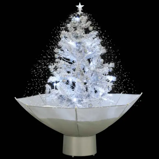 Snowing Christmas Tree with Umbrella Base 2 ft {3}