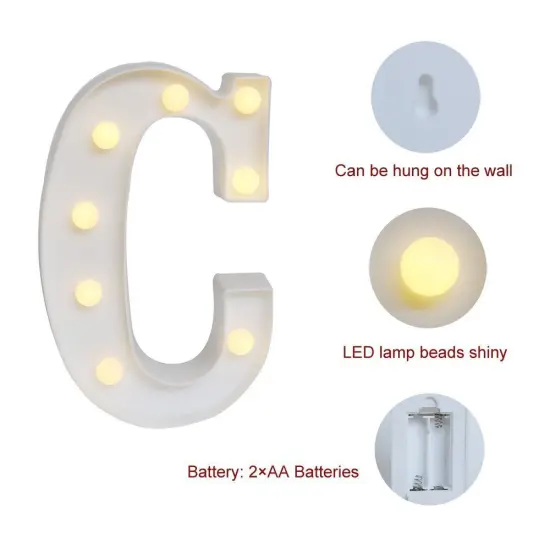 Kitcheniva Light Up Letter Number Symbol LED Stand Decoration {6}