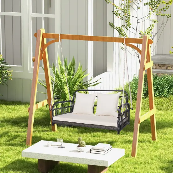 2-Person Outdoor Hanging Chair with Ropes {2}