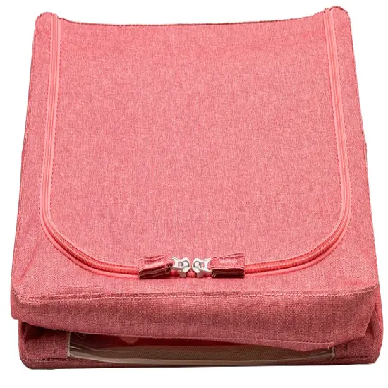 Sorbus Fabric Storage Bins - Stackable, Foldable Organizer, with Clear Window (Set of 2) Pink {6}