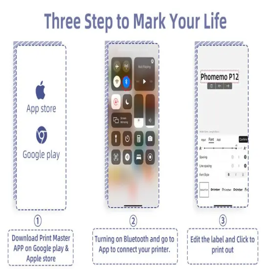 Wireless Pocket Mini Thermal Transfer Label Maker Paper Printer {2}