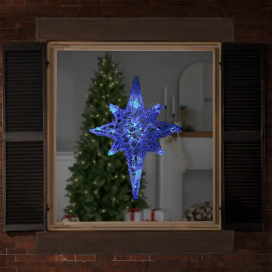 Northlight LED Lighted Color Changing Star of Bethlehem Christmas Decoration - 22" - Blue and White Clear {4}