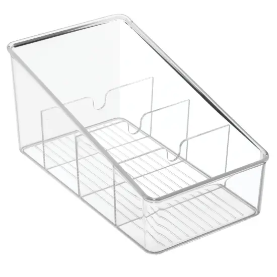 mDesign Plastic Multi-Section Food Packet Kitchen Organizer Bins {5}