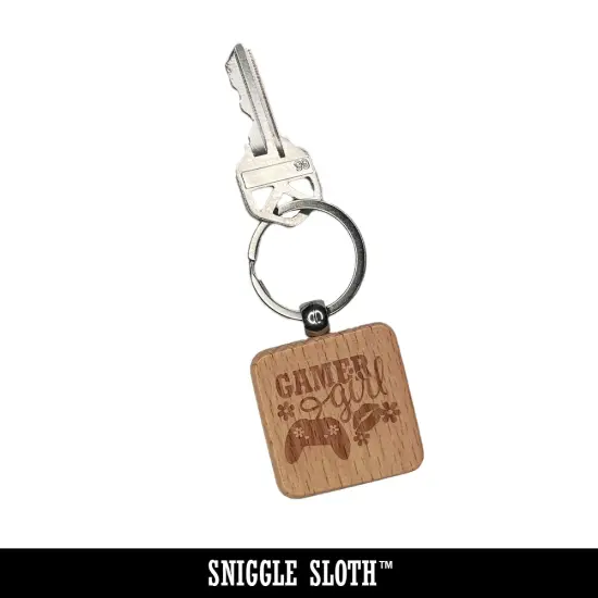 American Quarter Horse Buckskin Engraved Wood Square Keychain Tag Charm {4}