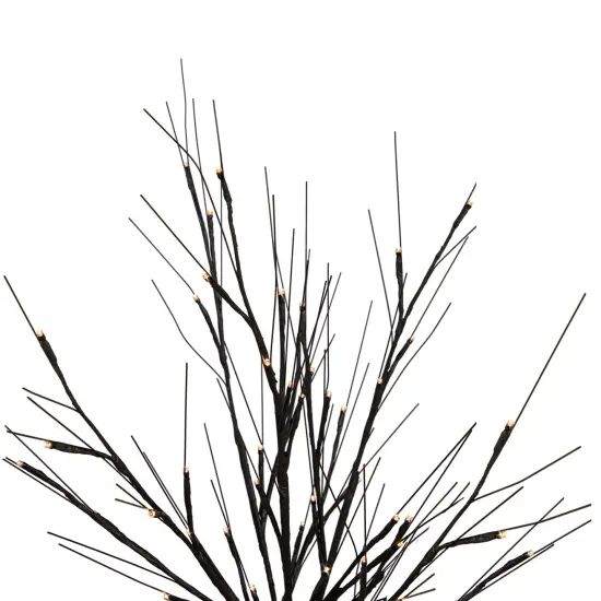 Northlight Pre-Lit Halloween Twig Tree - Black - 39" - Warm White LED Lights {4}