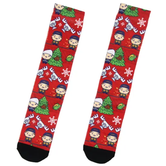 Chibi Christmas Vacation Sublimated Crew Sock {2}
