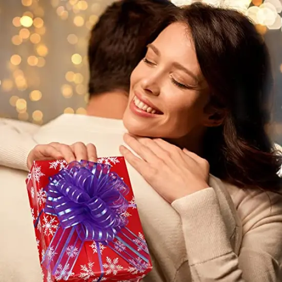 24 Pieces Pull Bow Large 6 Inch Organza Pull Bow Present Wrapping Pull Bow with Ribbon for Gift Wrapping Baskets Wedding (Multicolored) {2}