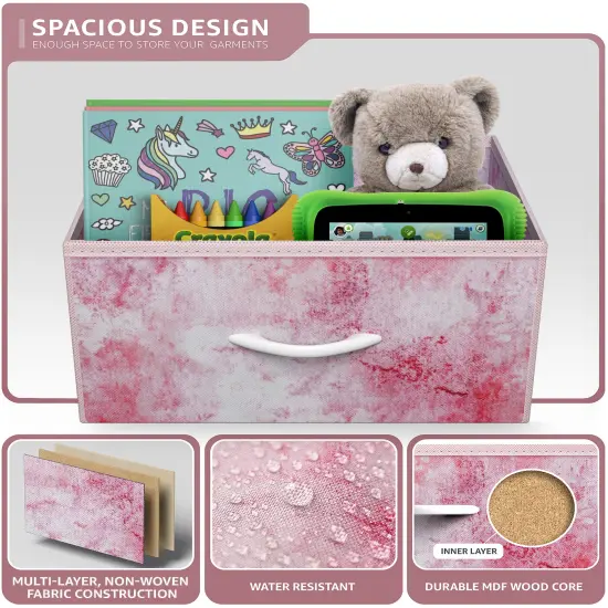 Sorbus Nightstand 1-Drawer Shelf Storage Tie dye pink {5}