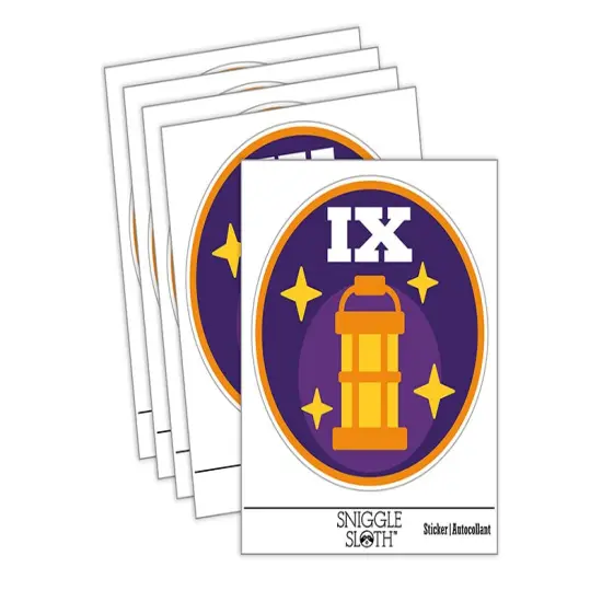 The Hermit Tarot Card Waterproof Vinyl Phone Tablet Laptop Water Bottle Sticker Set - 5 Pack {2}