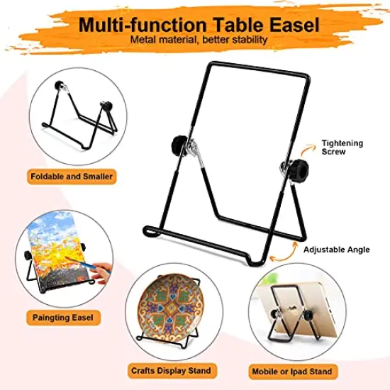 Art Paint Set for Kids, Painting Supplies Kit with 5 Canvas Panels, 8 Brushes, 12 Acrylic Paints, Multi-Function Table Easel, Etc, Premium Acrylic Paint Set for Students, Kids and Beginner. {4}