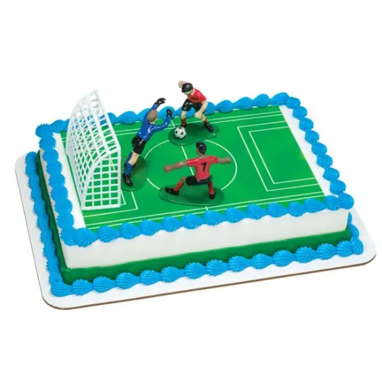 Soccer Kick Off DecoSet&reg; Cake Decoration {1}