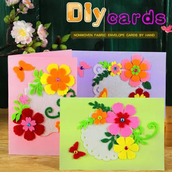 Card Making Kits DIY Handmade Greeting Card Kits for Kids, Christmas Card Folded Cards and Matching Envelopes Thank You Card Art Crafts Crafty Set Gifts for Girls Boys {3}