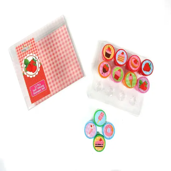 TINYMILLS 12 Pcs Strawberry Stamp Kit for Kids {3}
