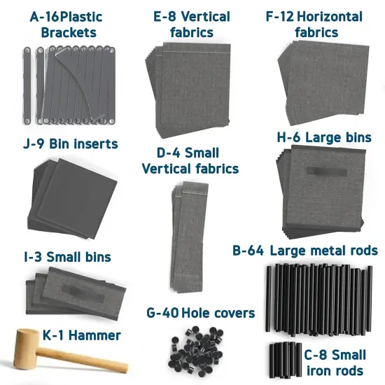 Nestl Cube Storage Organizer Grey {6}