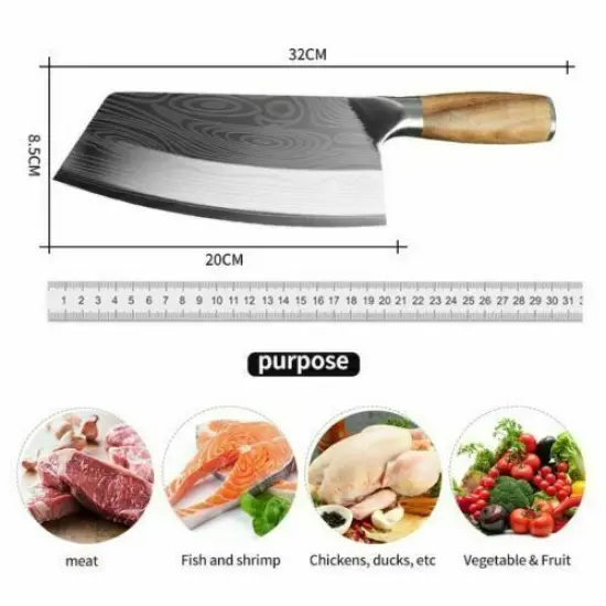 Kitcheniva Stainless Steel Kitchen Knife Chopping Meat Butcher Chef {3}