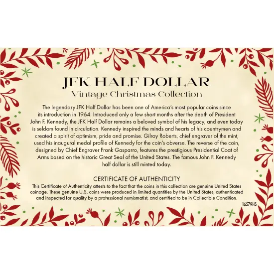 JFK Half Dollar Vintage Christmas Coin Collection  {3}