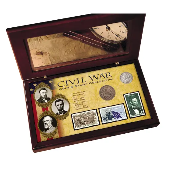 Civil War Coin & Stamp Collection Boxed Set {1}