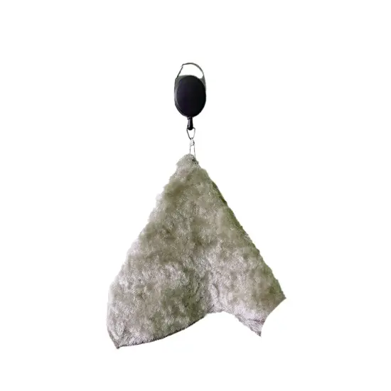 100% Viscose (Vegetable Fiber) Premium Quality Golf Towel Khaki {1}