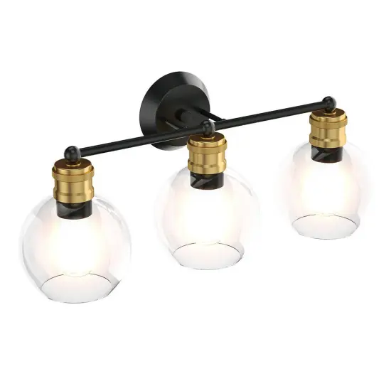 Modern 3-light Bubbled Glass Vanity Light {1}