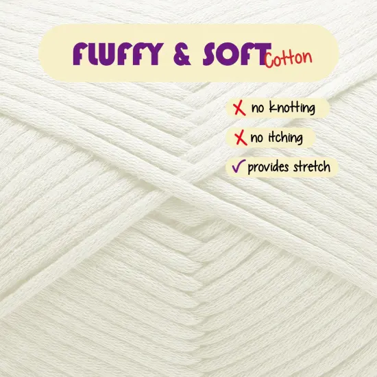 Hearth & Harbor Cotton Yarn Skeins Winter White {2}