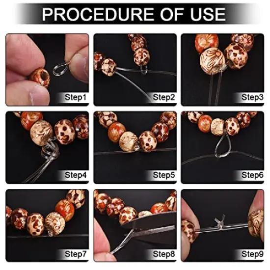 0.5mm Elastic Cord Beading Threads Stretch String Fibre Crafting Cords for Jewelry Making {5}