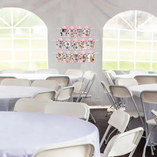 Big Dot of Happiness Pink First Rodeo - DIY Cowgirl 1st Birthday Decor - 1-12 Monthly Picture Display - Photo Banner {4}