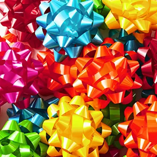 Hallmark Bright Gift Bow Assortment (36 Bows) Red, Pink, Orange, Green, Teal, Yellow for Birthdays, Weddings, Baby / Bridal Showers, Christmas, Hanukkah {3}