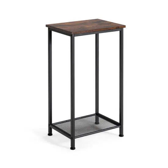 2-Tier Industrial Side End Accent Telephone Table {1}
